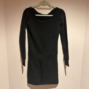 A/X Armani Exchange Elegant Black Long Sleeve Dress